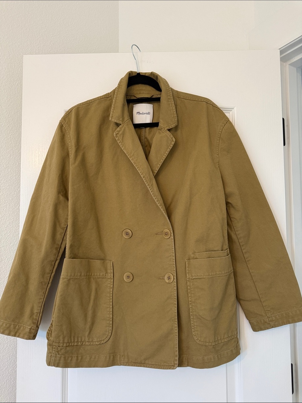 Madewell Double-Breasted Cotton Blazer Coat